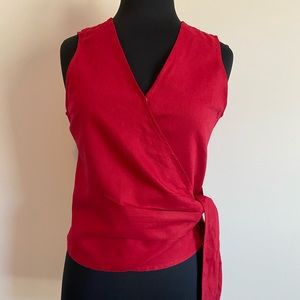 NWOT linen wrap top.